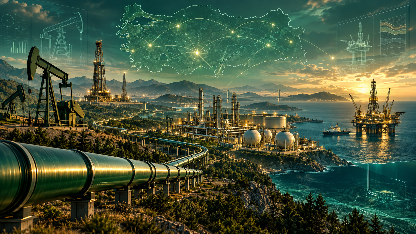 Türkiye enerji ağı görseli